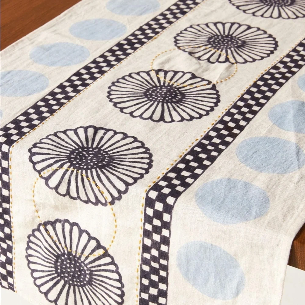 New! Anthropologie-Jen Hewett Blockprinted Table Runner